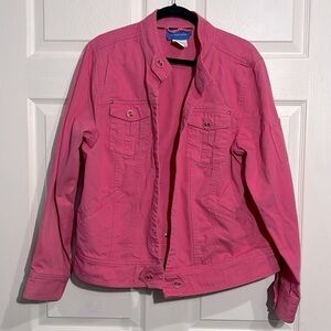 Perfect by Carson Kressley Ladies Denim Jacket - Size Large - Pink